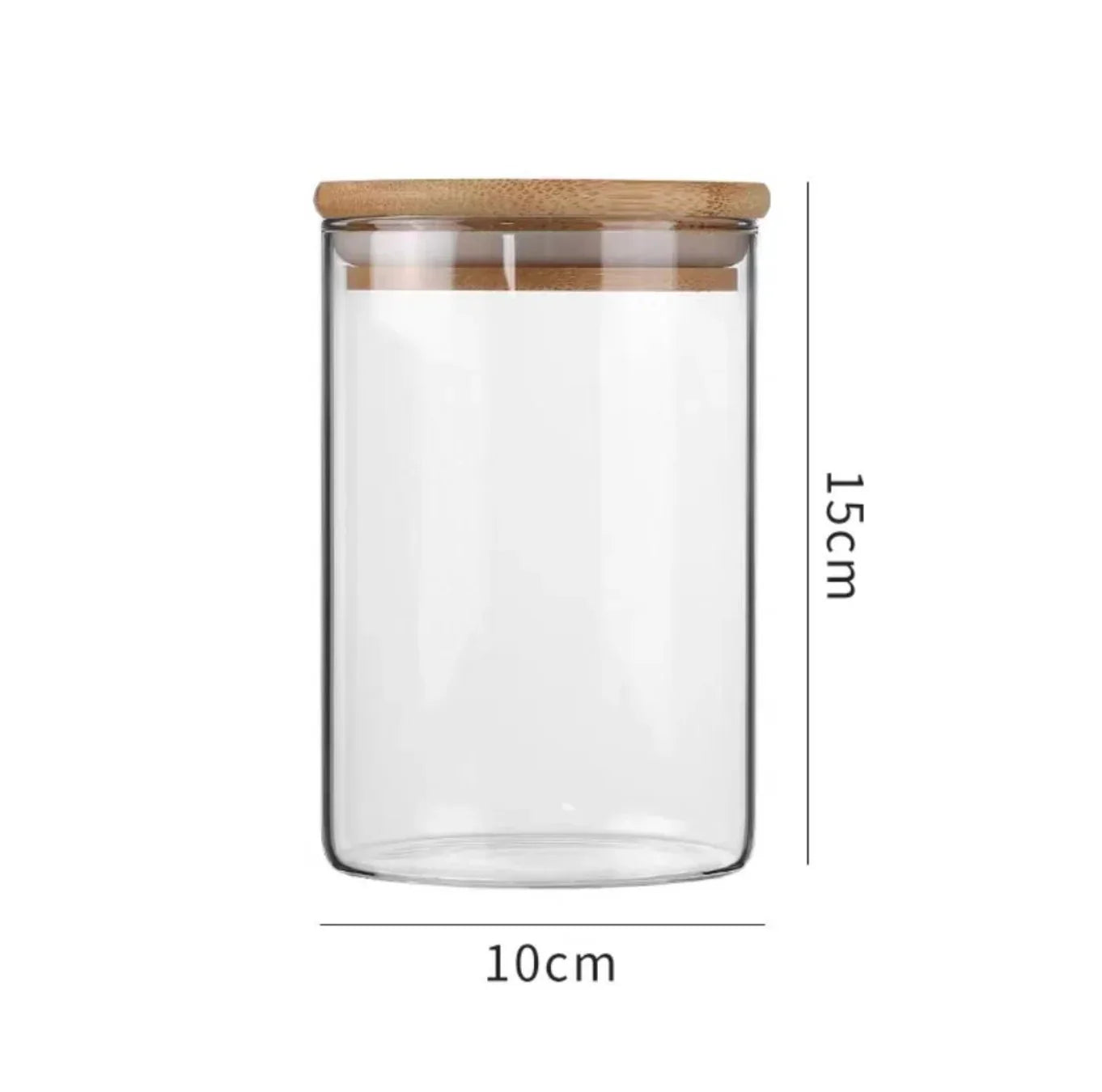 Glass Storage Jars with Bamboo Lids