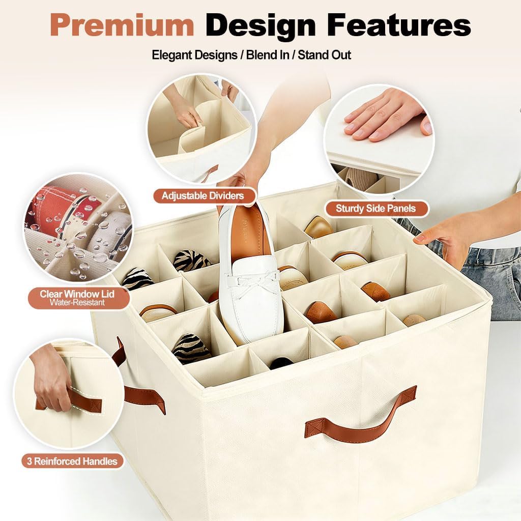 Luxury Clear Shoe Organizer Box – Stackable Dustproof Storage