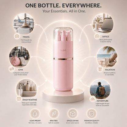 Premium 6-in-1 Travel Toiletry Dispenser