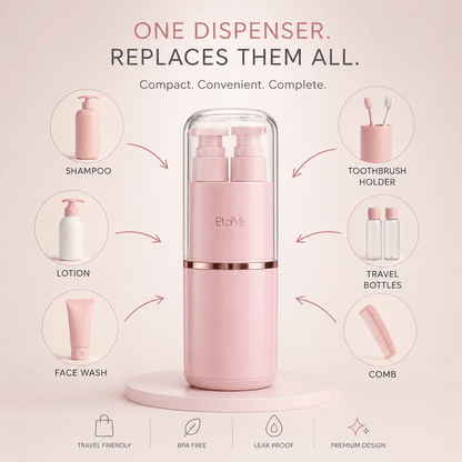 Premium 6-in-1 Travel Toiletry Dispenser