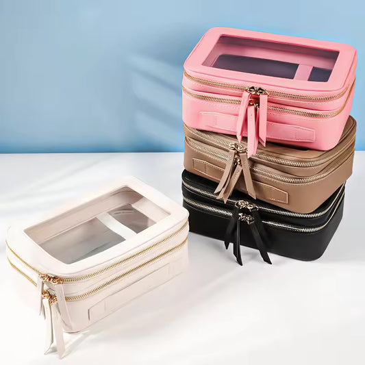 Double Layer Travel Toiletry Organizer Bag