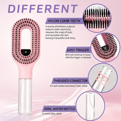 Mist & Detangle Hair Spray Brush