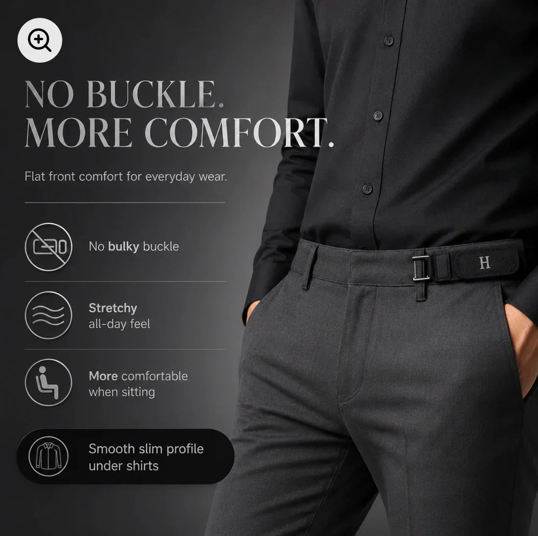 Buckle-less belt hooks (Pair Of 2)
