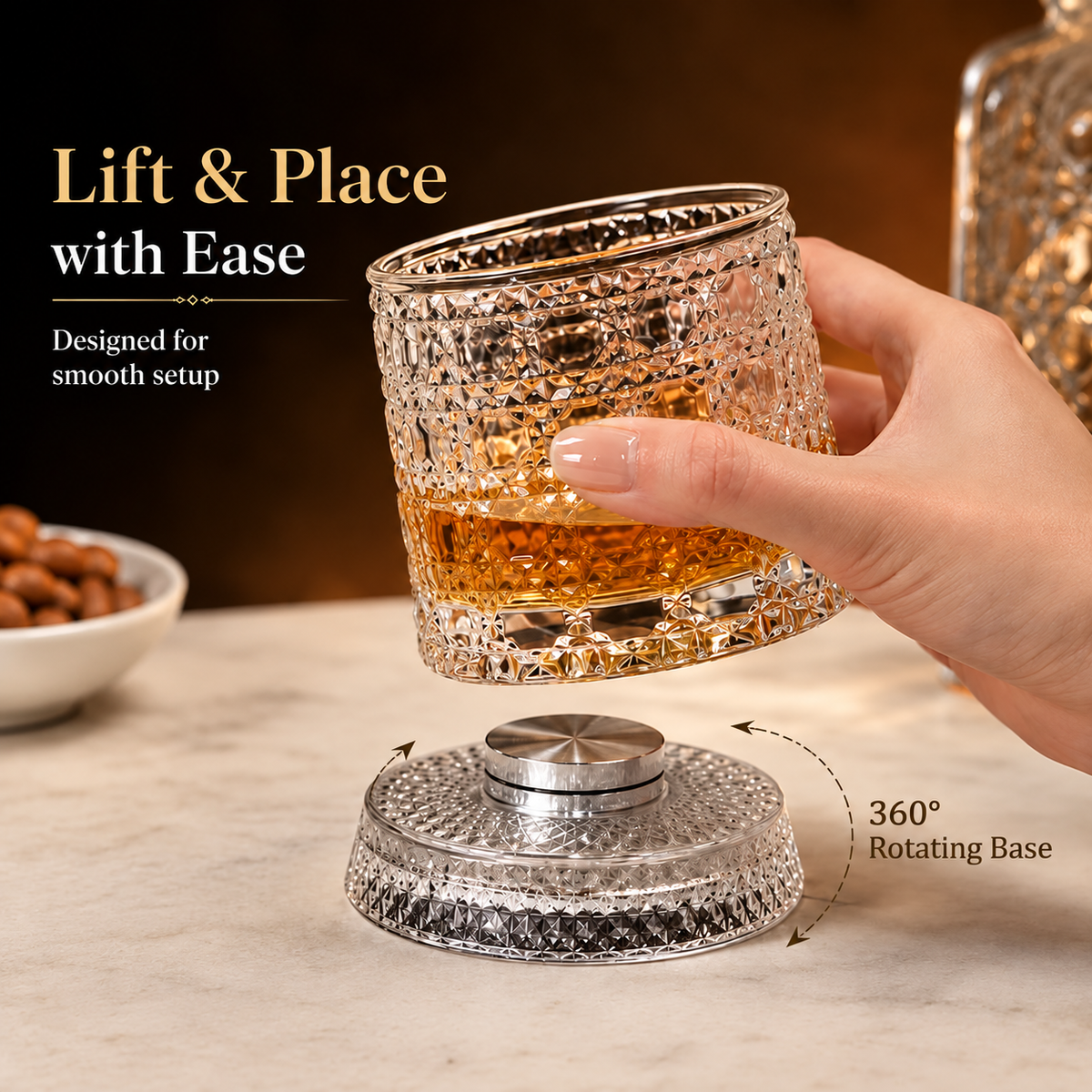 Luxury Rotating Whiskey Glass