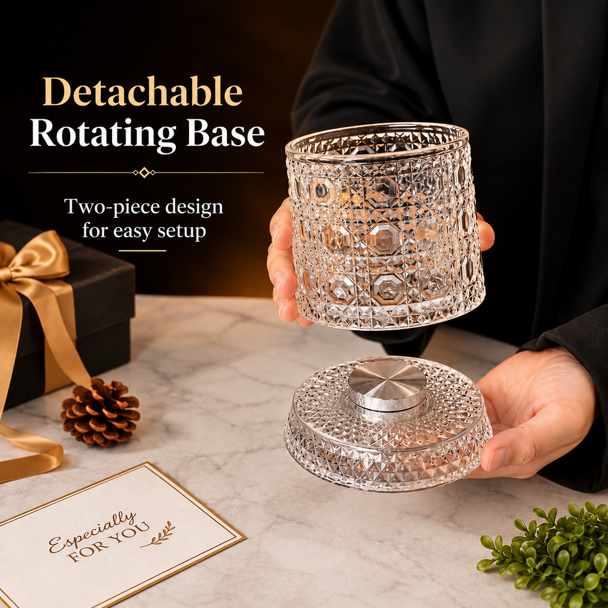 Luxury Rotating Whiskey Glass