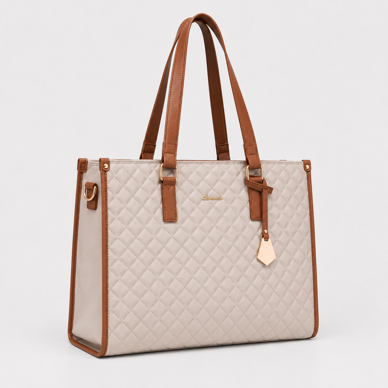 2-in-1 Women's Tote Bag - Laptop + Lunch, One Elegant Bag